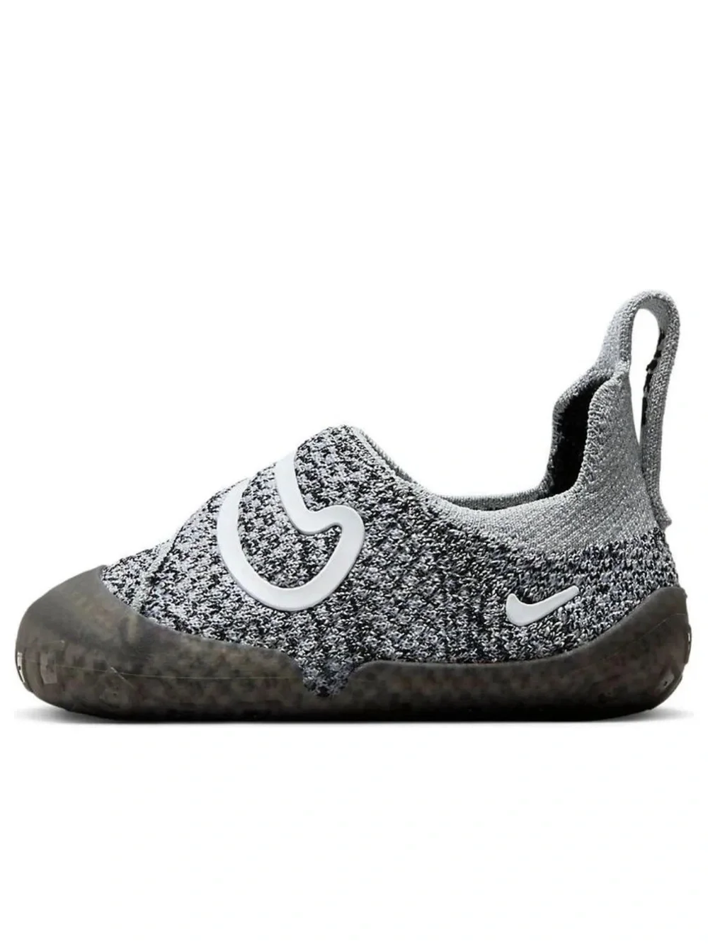 Nike Kids Black and Gray Slip-On Knit Sneakers